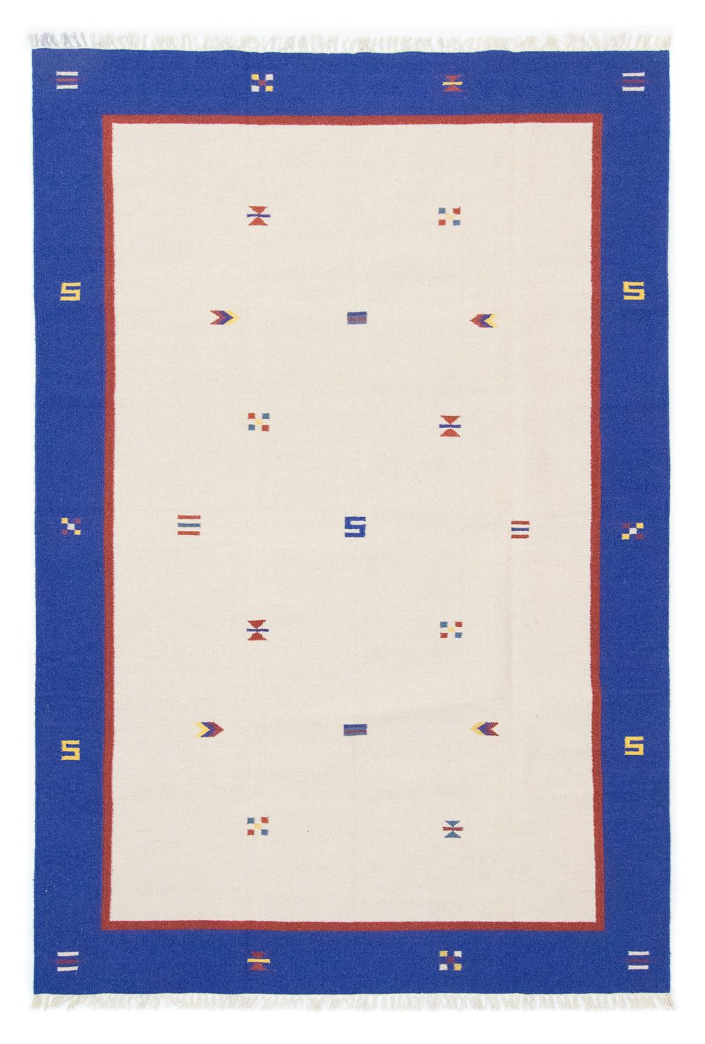 Kelim matta - trendig - 300 x 200 cm - beige