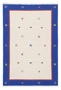 Kelim matta - trendig - 300 x 200 cm - beige