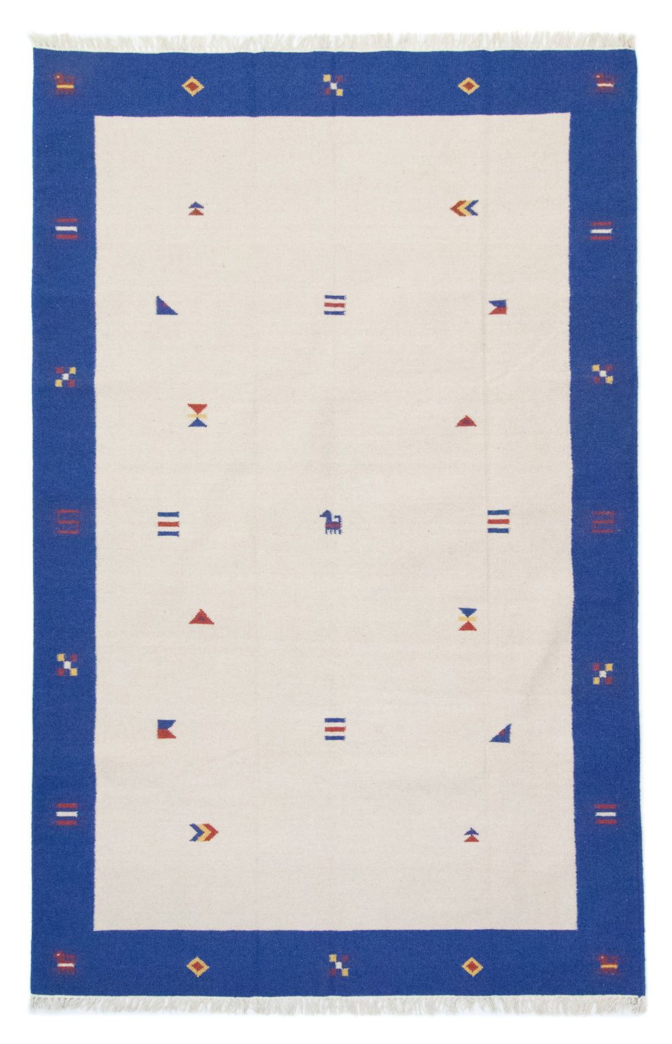 Kelim matta - trendig - 300 x 200 cm - beige