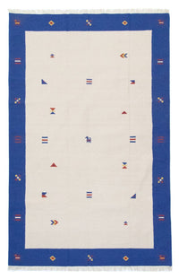 Kelim matta - trendig - 300 x 200 cm - beige