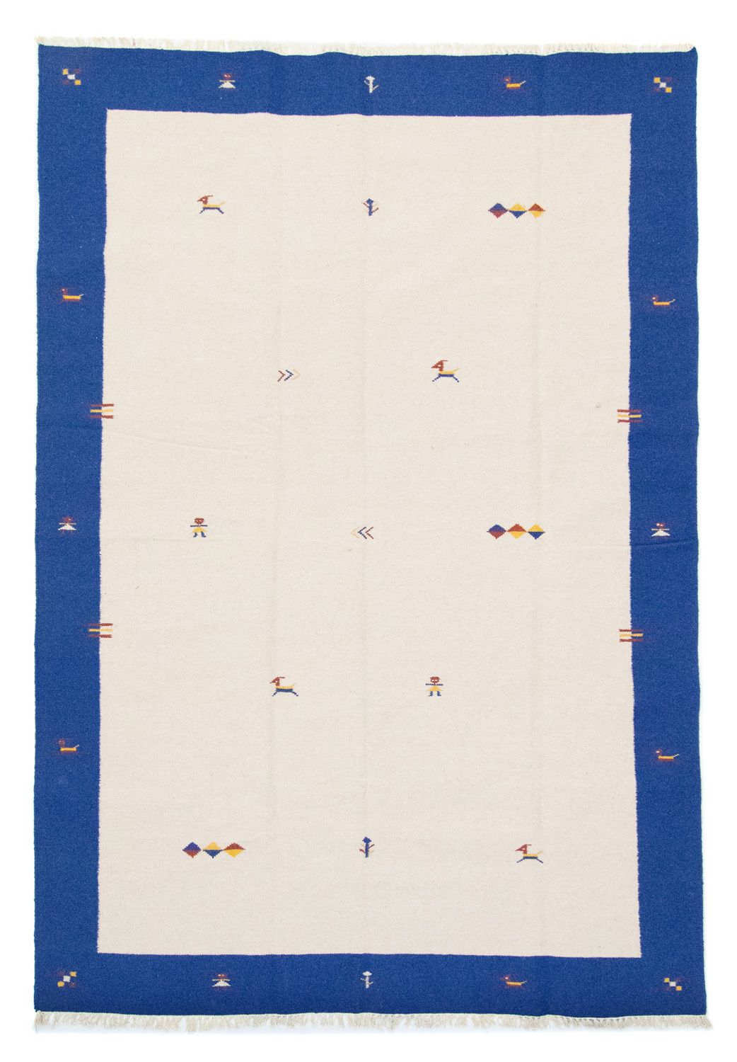 Kelim matta - trendig - 300 x 200 cm - beige