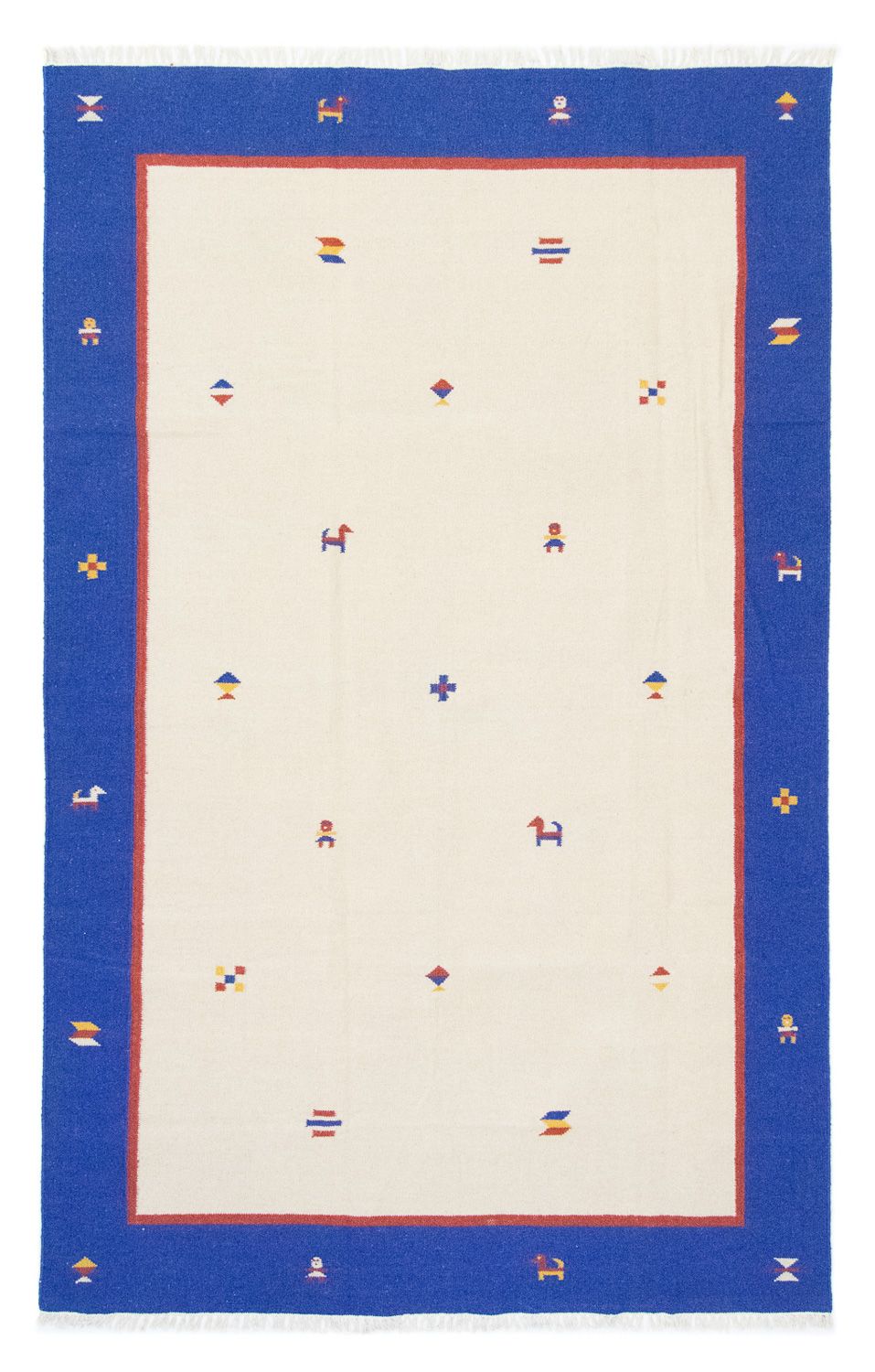 Kelim matta - trendig - 300 x 200 cm - beige