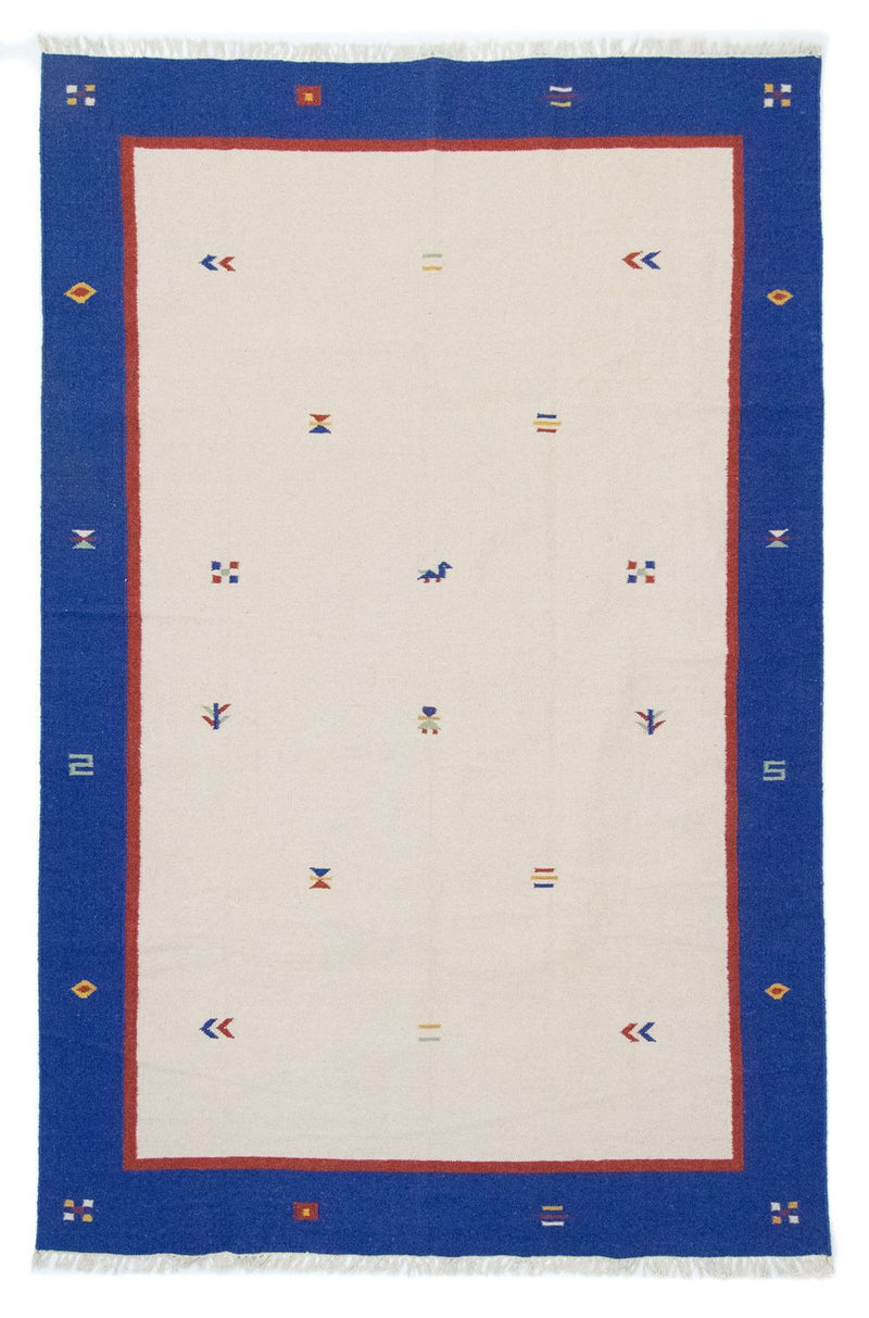 Kelim matta - trendig - 300 x 200 cm - beige