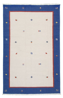 Kelim matta - trendig - 300 x 200 cm - beige