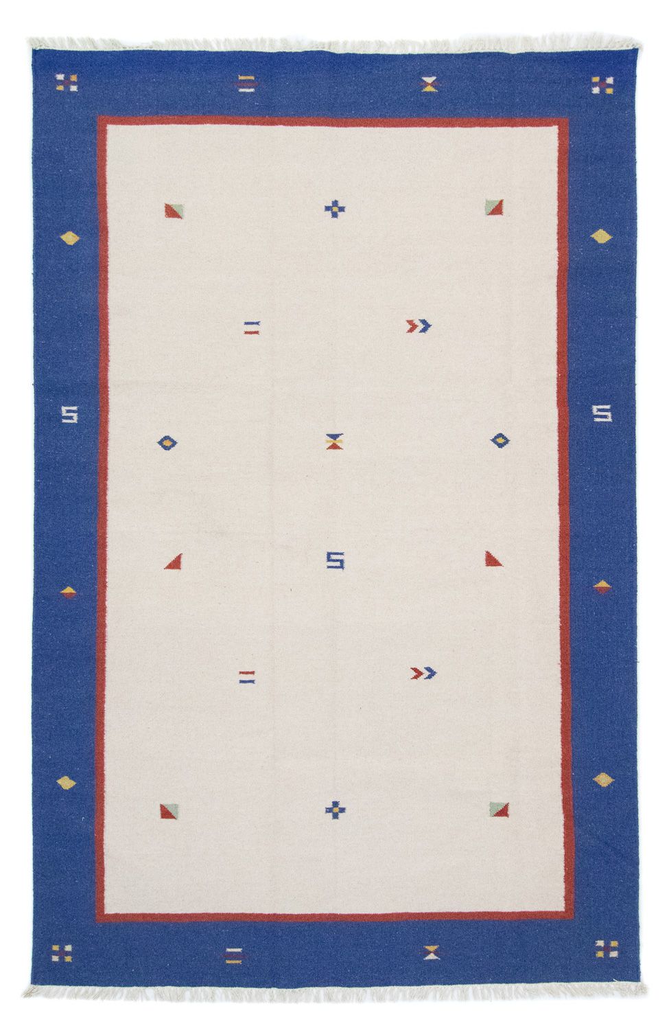 Kelim matta - trendig - 300 x 200 cm - beige