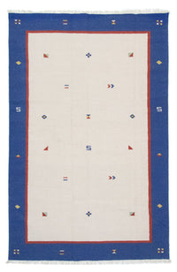 Kelim matta - trendig - 300 x 200 cm - beige