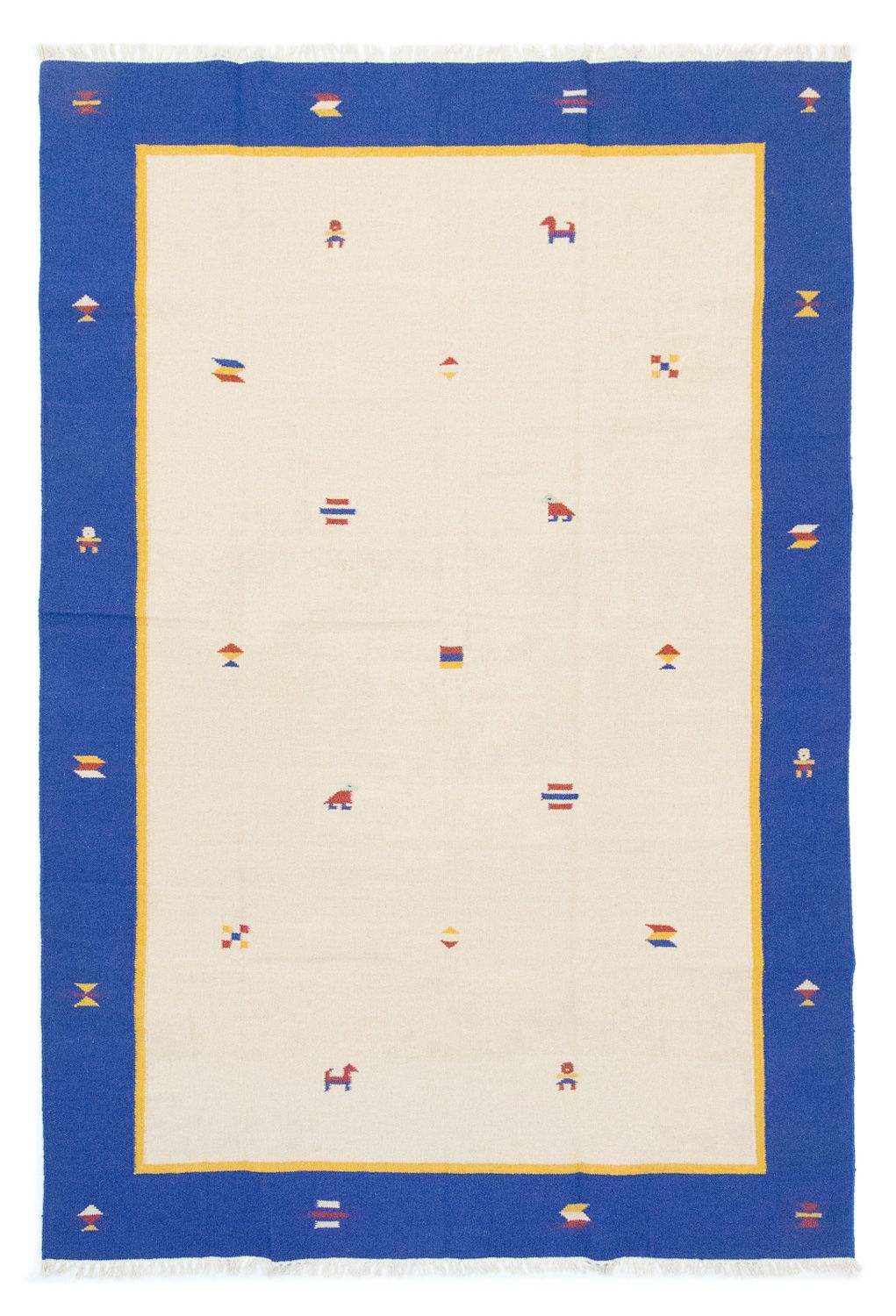 Kelim matta - trendig - 300 x 200 cm - beige