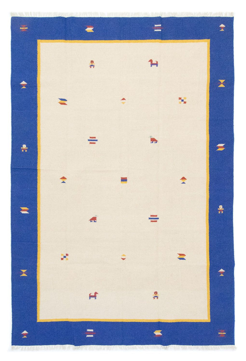 Kelim matta - trendig - 300 x 200 cm - beige