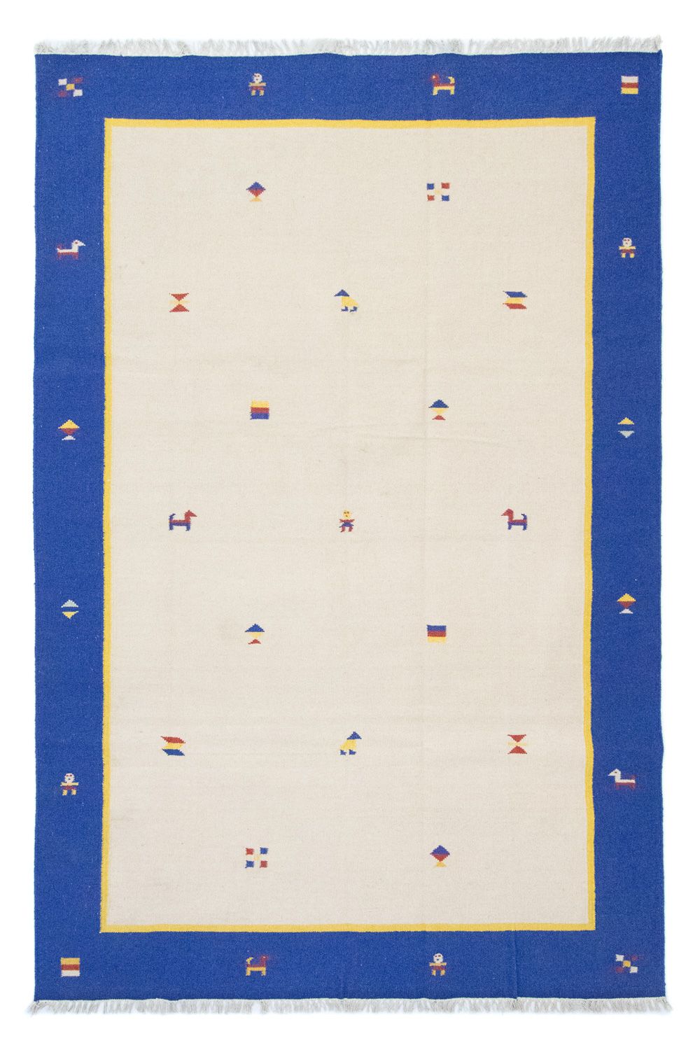 Kelim matta - trendig - 300 x 200 cm - beige