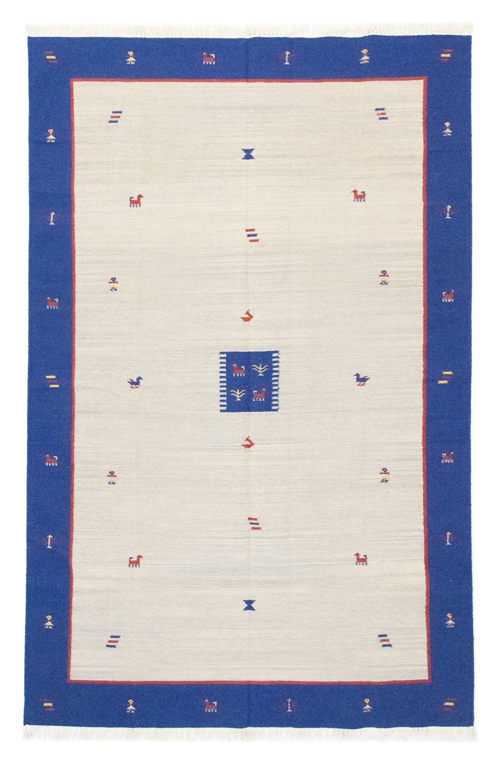 Kelim matta - trendig - 300 x 200 cm - beige