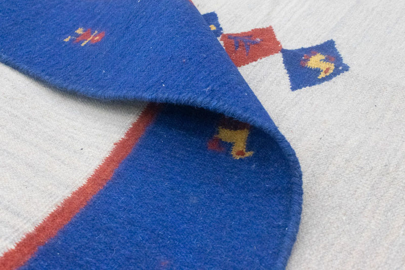 Kelim matta - trendig - 200 x 140 cm - beige