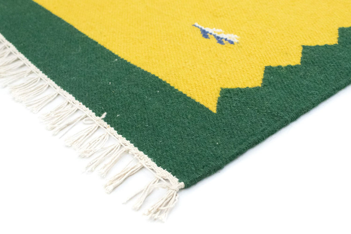 Kelim matta - trendig - 180 x 120 cm - gul
