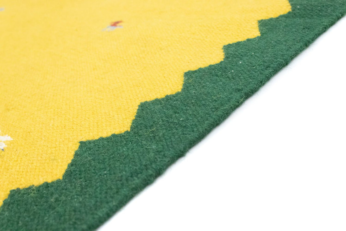 Kelim matta - trendig - 180 x 120 cm - gul