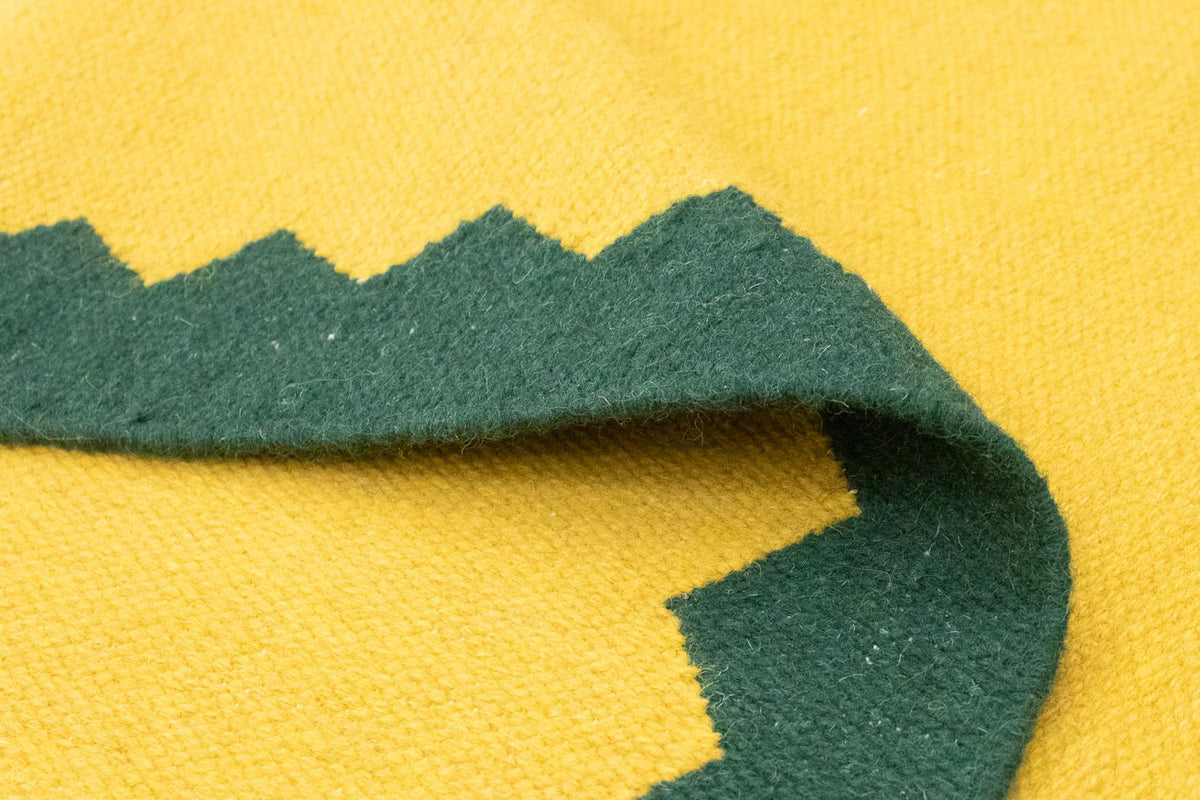 Kelim matta - trendig - 180 x 120 cm - gul