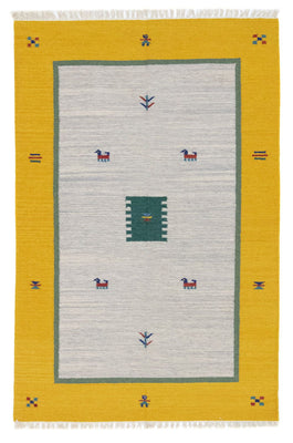 Kelim matta - trendig - 180 x 120 cm - beige