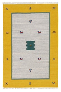 Kelim matta - trendig - 180 x 120 cm - beige