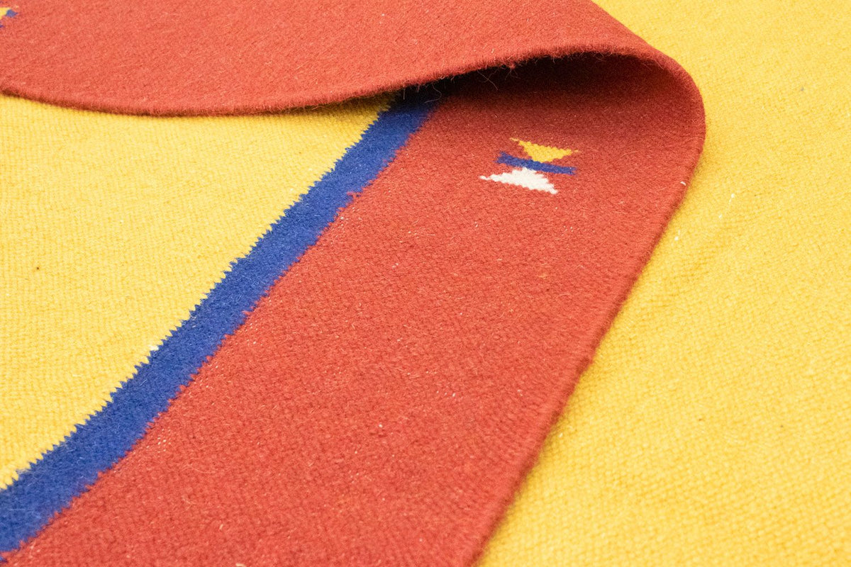 Kelim matta - trendig - 300 x 200 cm - gul