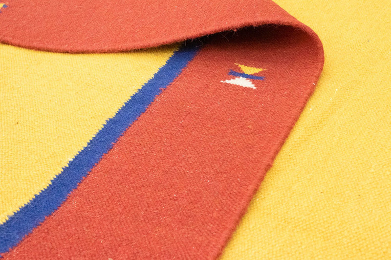 Kelim matta - trendig - 300 x 200 cm - gul