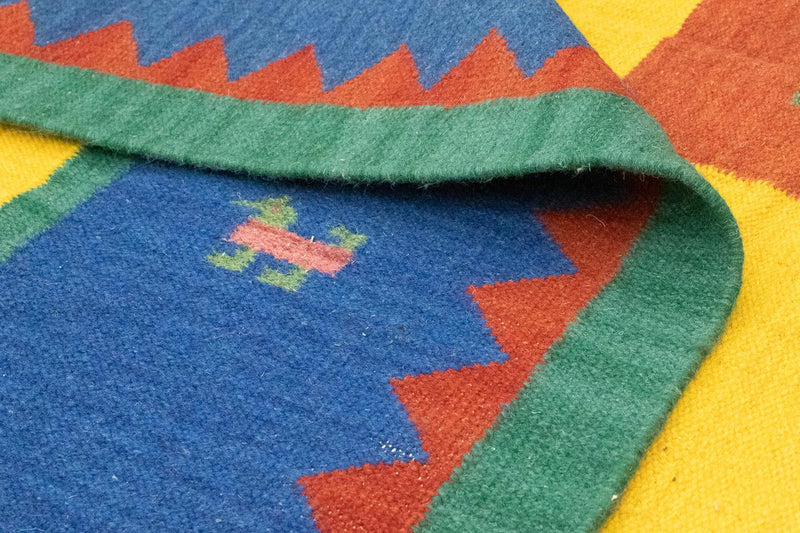 Kelim matta - trendig - 300 x 200 cm - gul