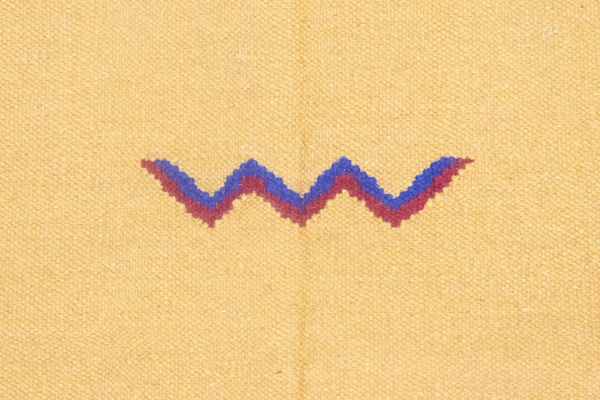 Kelim matta - trendig - 200 x 140 cm - gul