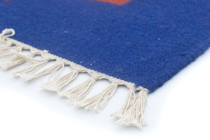 Kelim matta - trendig - 200 x 140 cm - gul