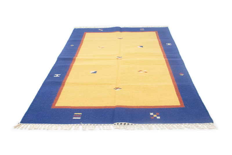 Kelim matta - trendig - 200 x 140 cm - gul