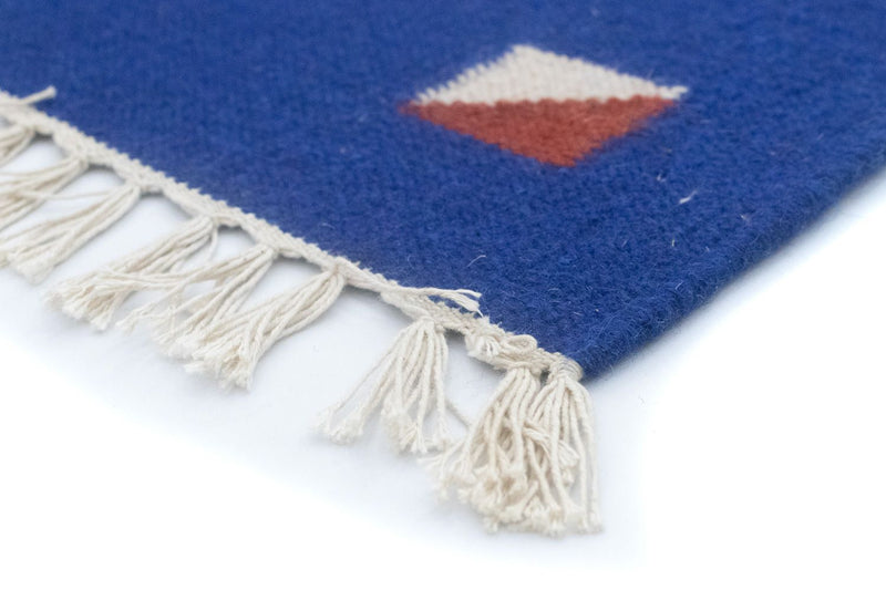 Kelim matta - trendig - 200 x 140 cm - gul