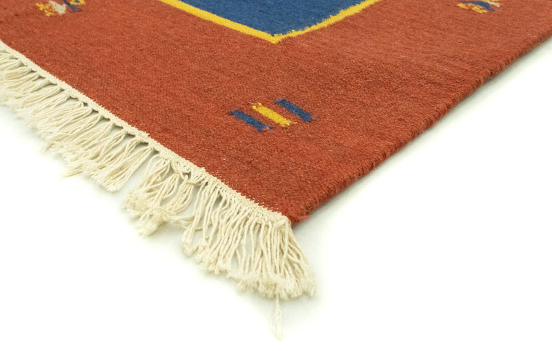 Kelim matta - trendig - 300 x 200 cm - blå