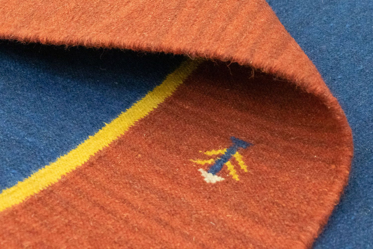 Kelim matta - trendig - 300 x 200 cm - blå