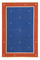Kelim matta - trendig - 300 x 200 cm - blå