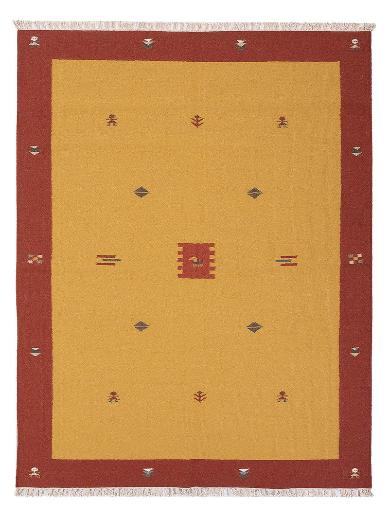 Kelim matta - trendig - 240 x 170 cm - karamell