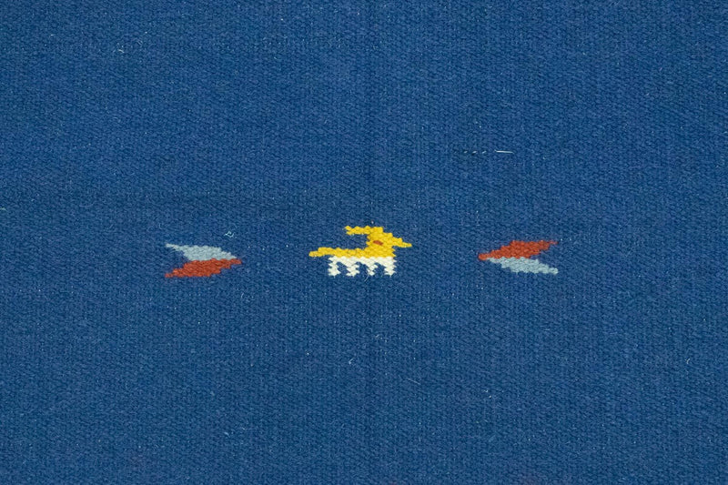 Kelim matta - trendig - 180 x 120 cm - blå