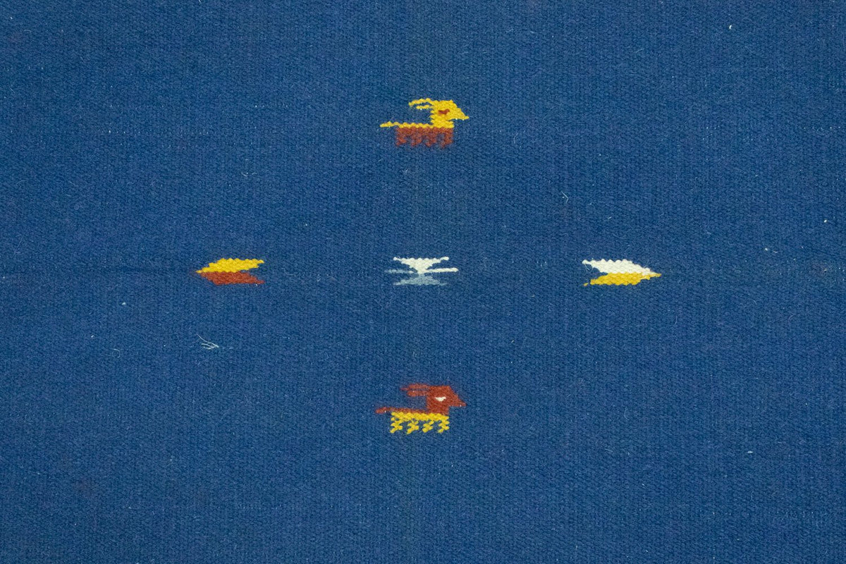 Kelim matta - trendig - 180 x 120 cm - blå