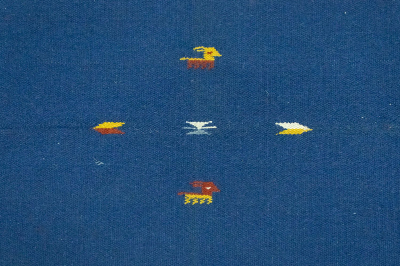 Kelim matta - trendig - 180 x 120 cm - blå