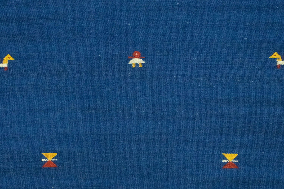 Kelim matta - trendig - 180 x 120 cm - blå