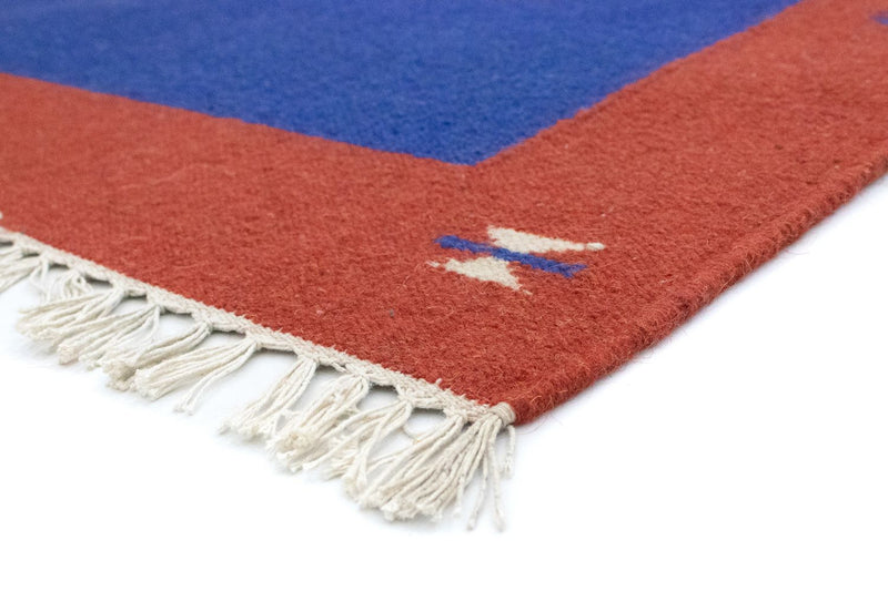 Kelim matta - trendig - 180 x 120 cm - blå