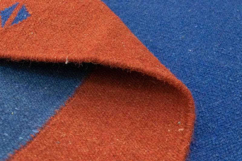 Kelim matta - trendig - 180 x 120 cm - blå