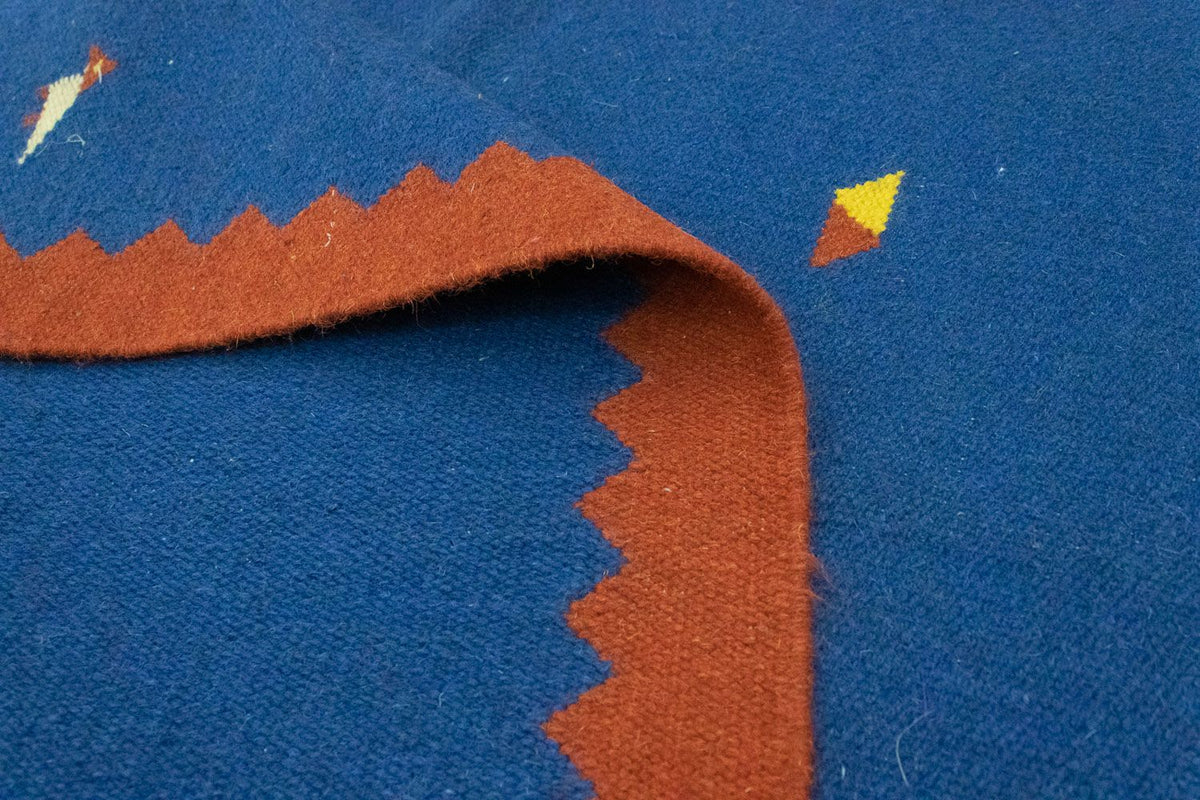 Kelim matta - trendig - 180 x 120 cm - blå