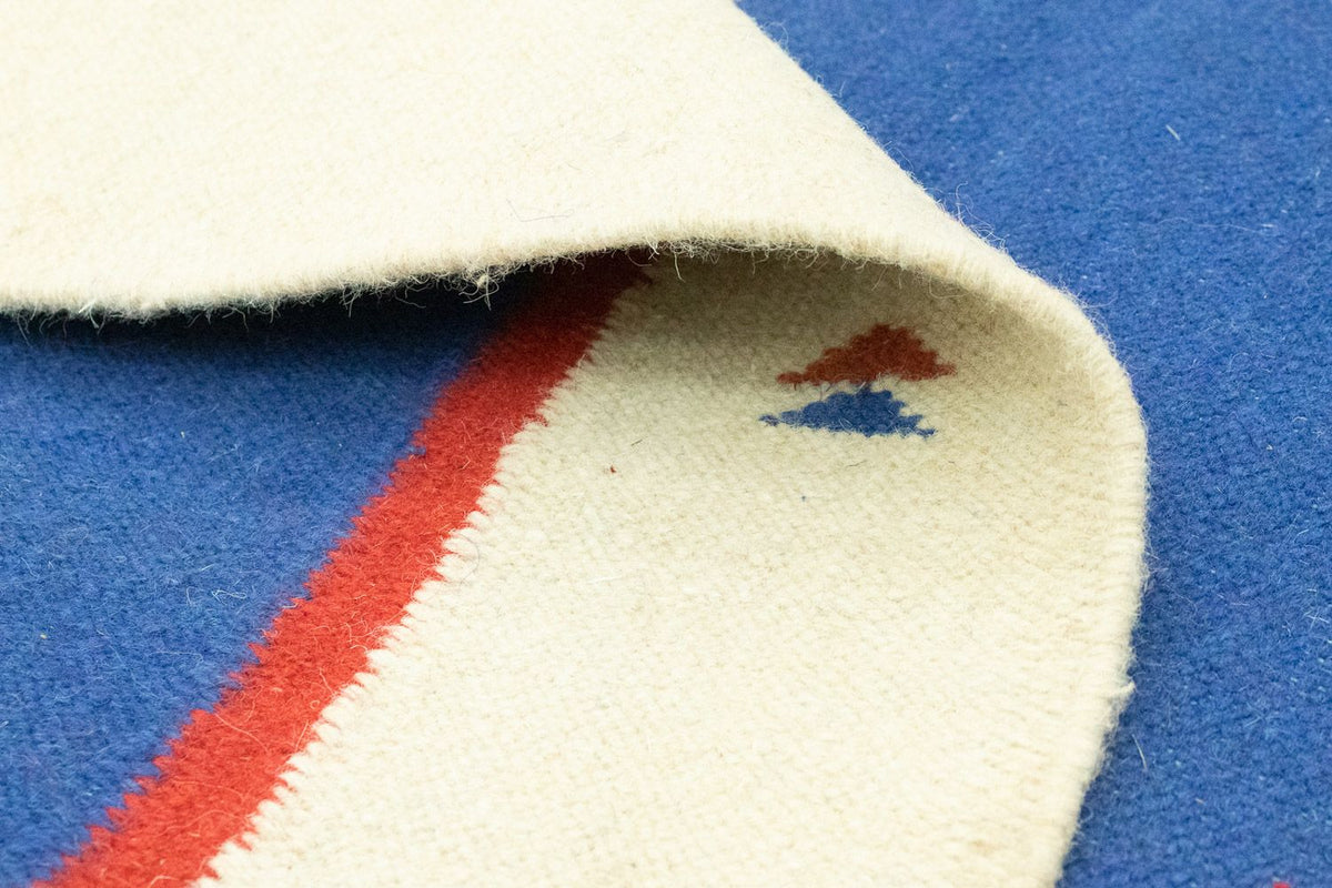 Kelim matta - trendig - 180 x 120 cm - blå