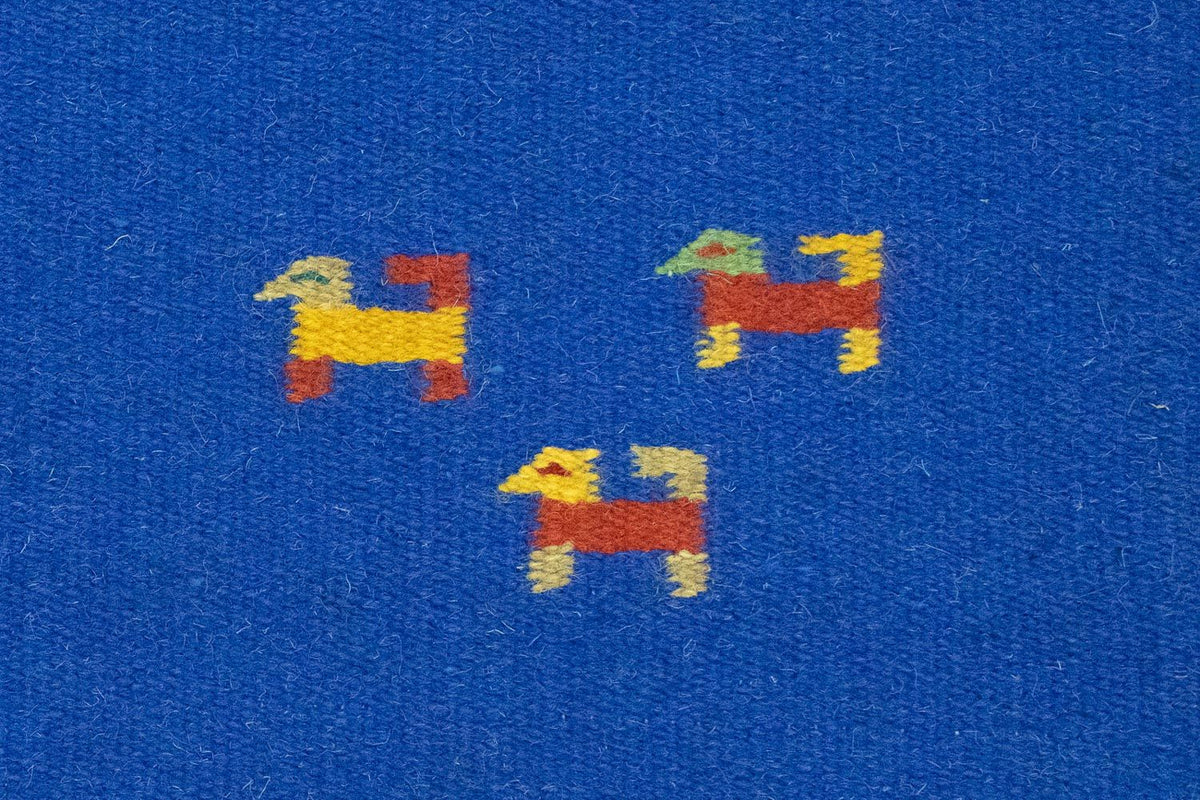 Kelim matta - trendig - 180 x 120 cm - blå