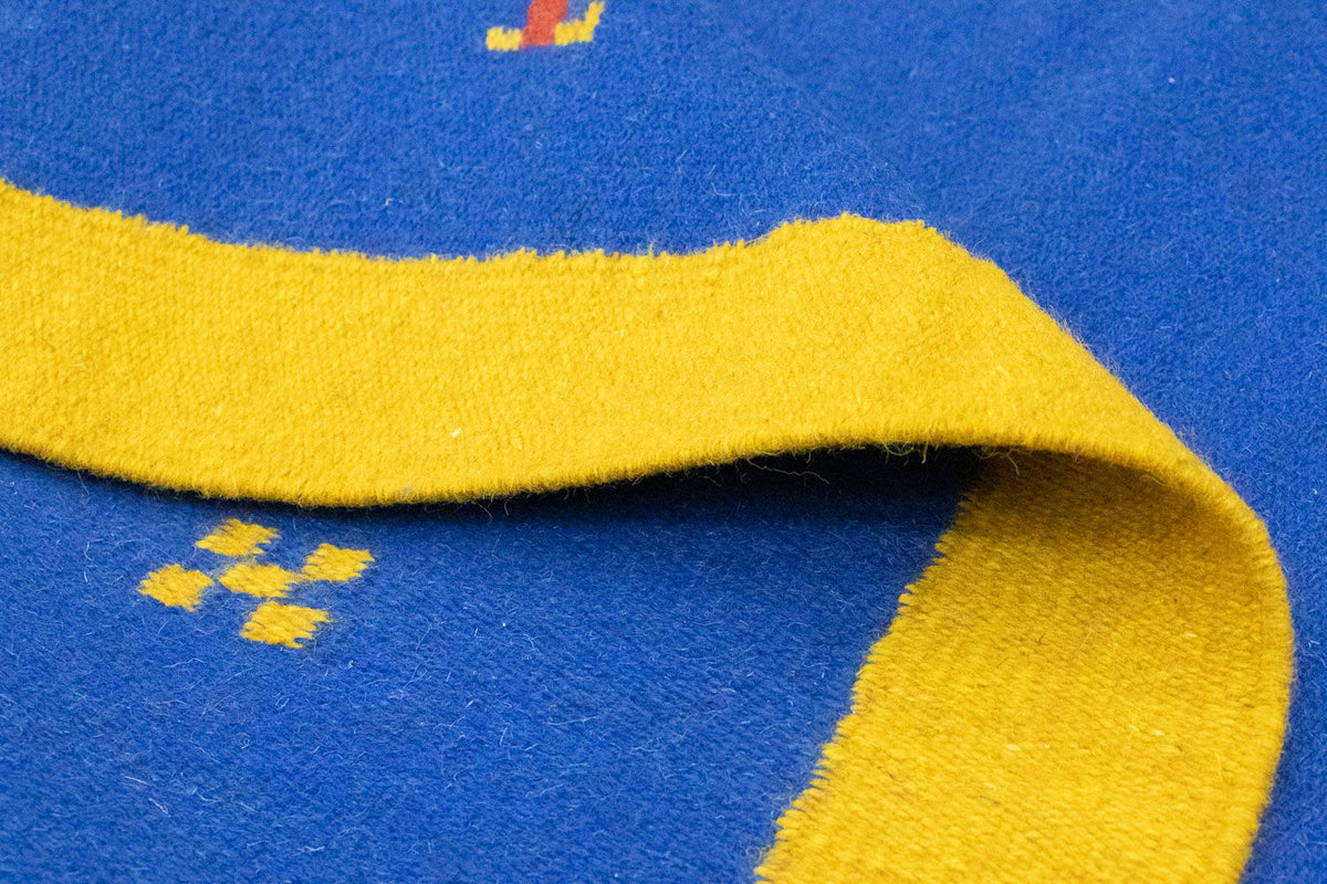 Kelim matta - trendig - 180 x 120 cm - blå