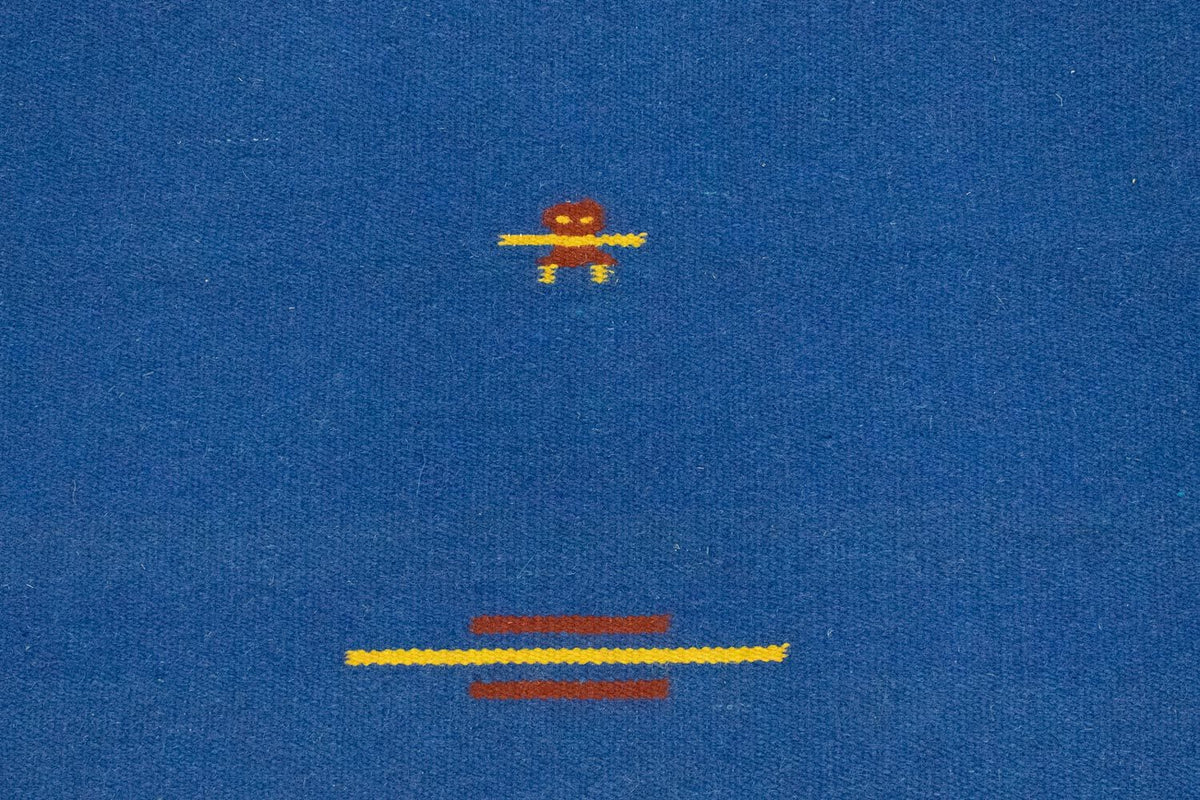 Kelim matta - trendig - 180 x 120 cm - blå