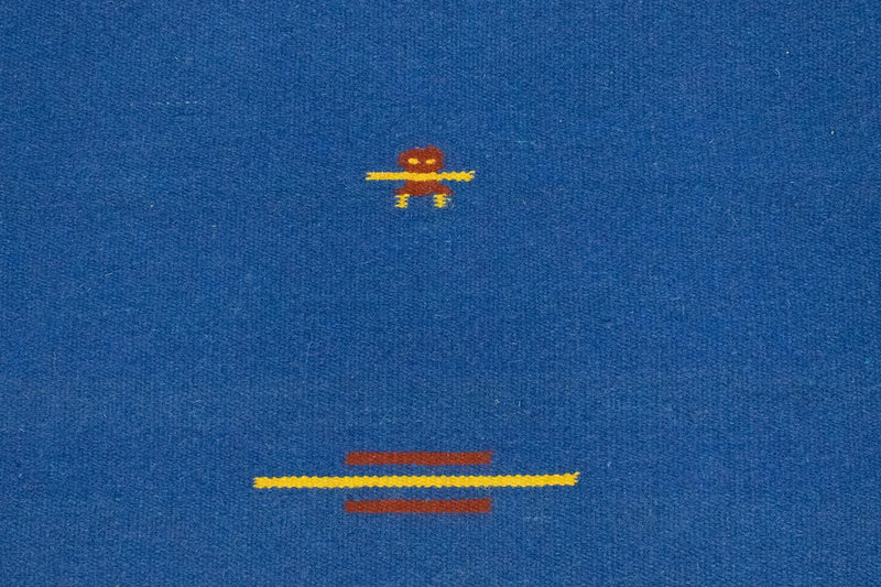 Kelim matta - trendig - 180 x 120 cm - blå