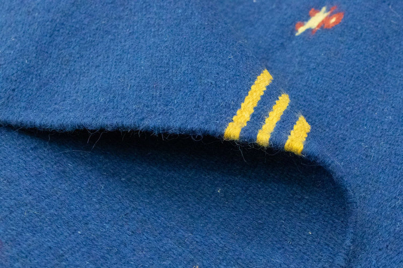 Kelim matta - trendig - 180 x 120 cm - blå