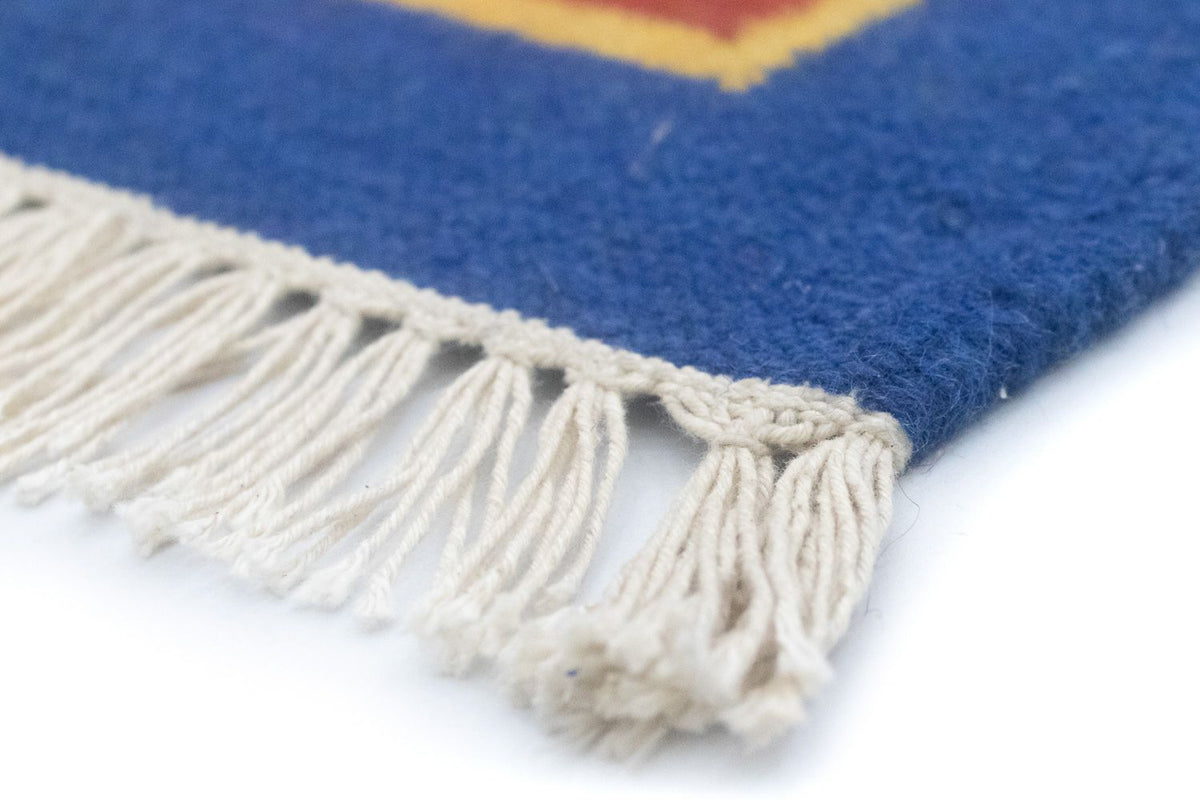 Kelim matta - trendig - 200 x 140 cm - blå
