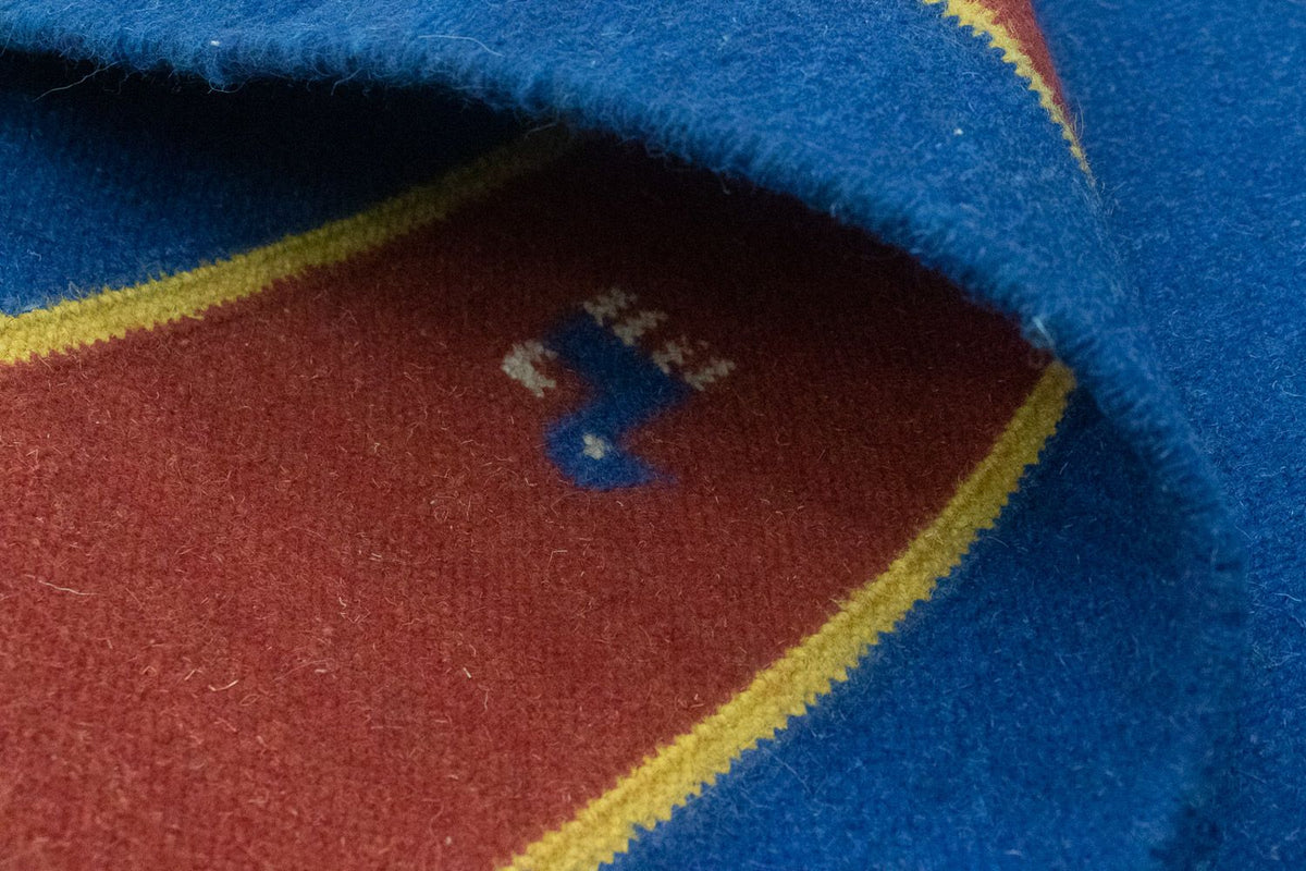 Kelim matta - trendig - 200 x 140 cm - blå