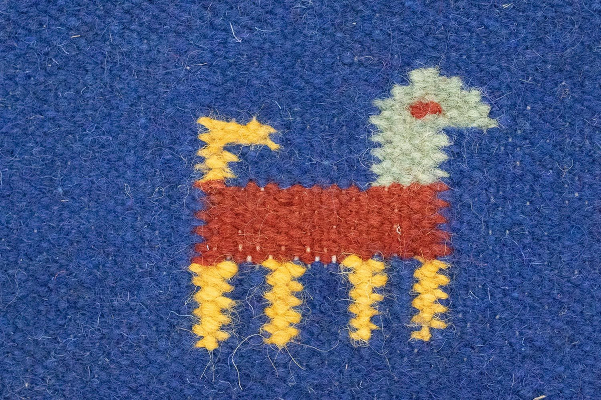 Kelim matta - trendig - 200 x 140 cm - blå