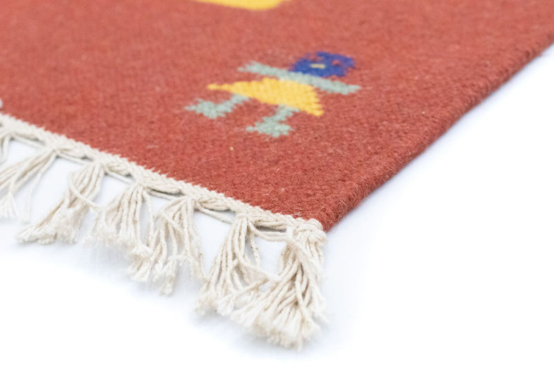 Kelim matta - trendig - 200 x 140 cm - blå