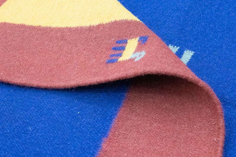 Kelim matta - trendig - 200 x 140 cm - blå