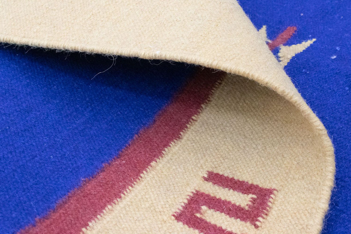 Kelim matta - trendig - 200 x 140 cm - blå